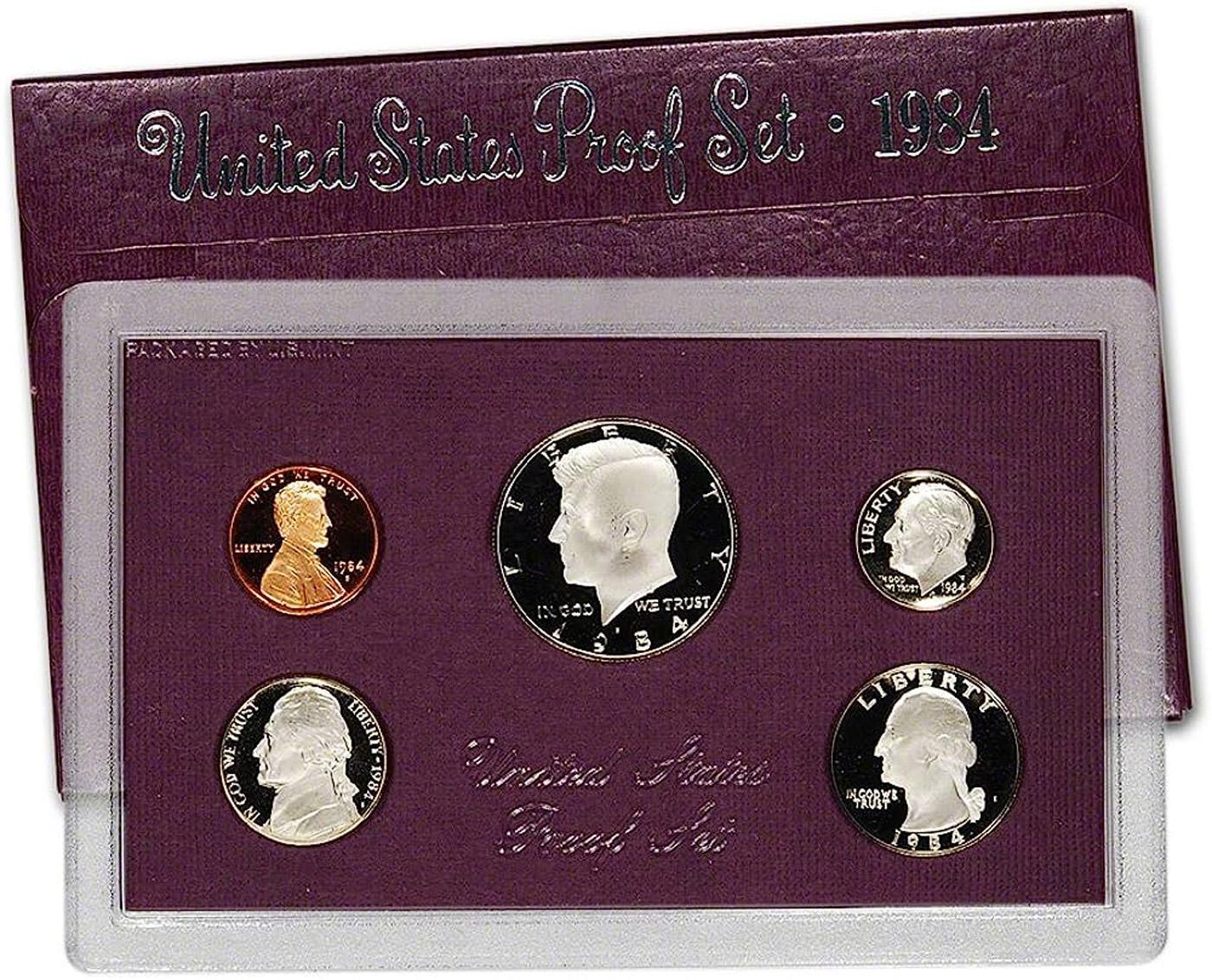 1984 Mint Proof Set, 5 Coins Inside!