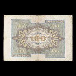 1920 Germany (Weimar Republic) 100 Marks Banknote P# 69b Grades vf+