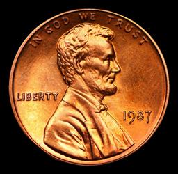 1987-p Lincoln Cent 1c Grades GEM++ RD