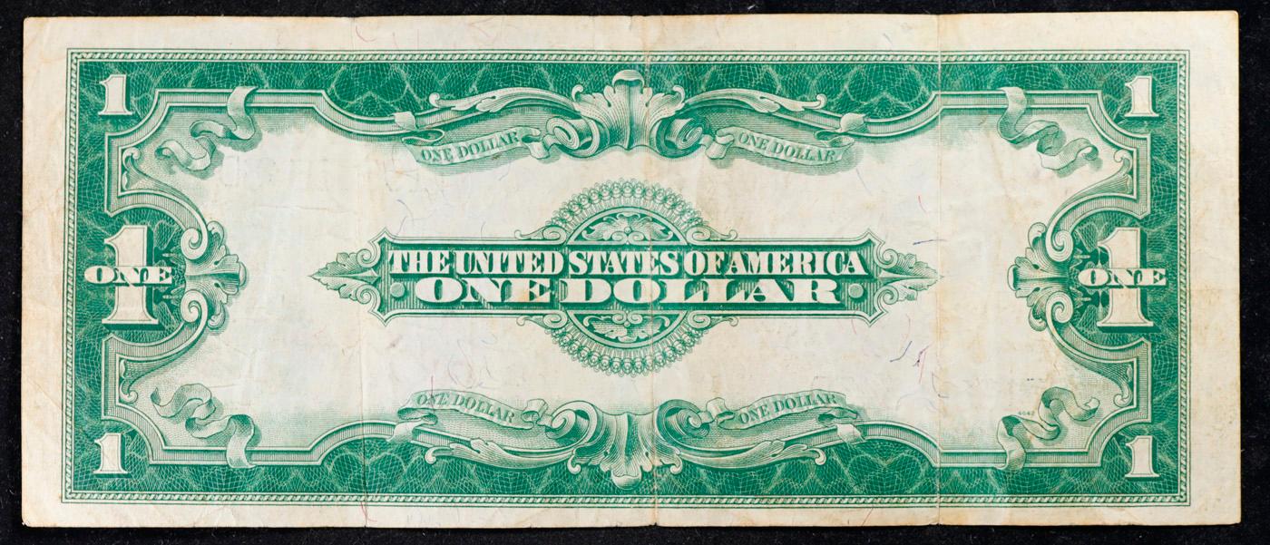 1923 $1 large size Blue Seal Silver Certificate Grades Select AU Signatures Speelman/White