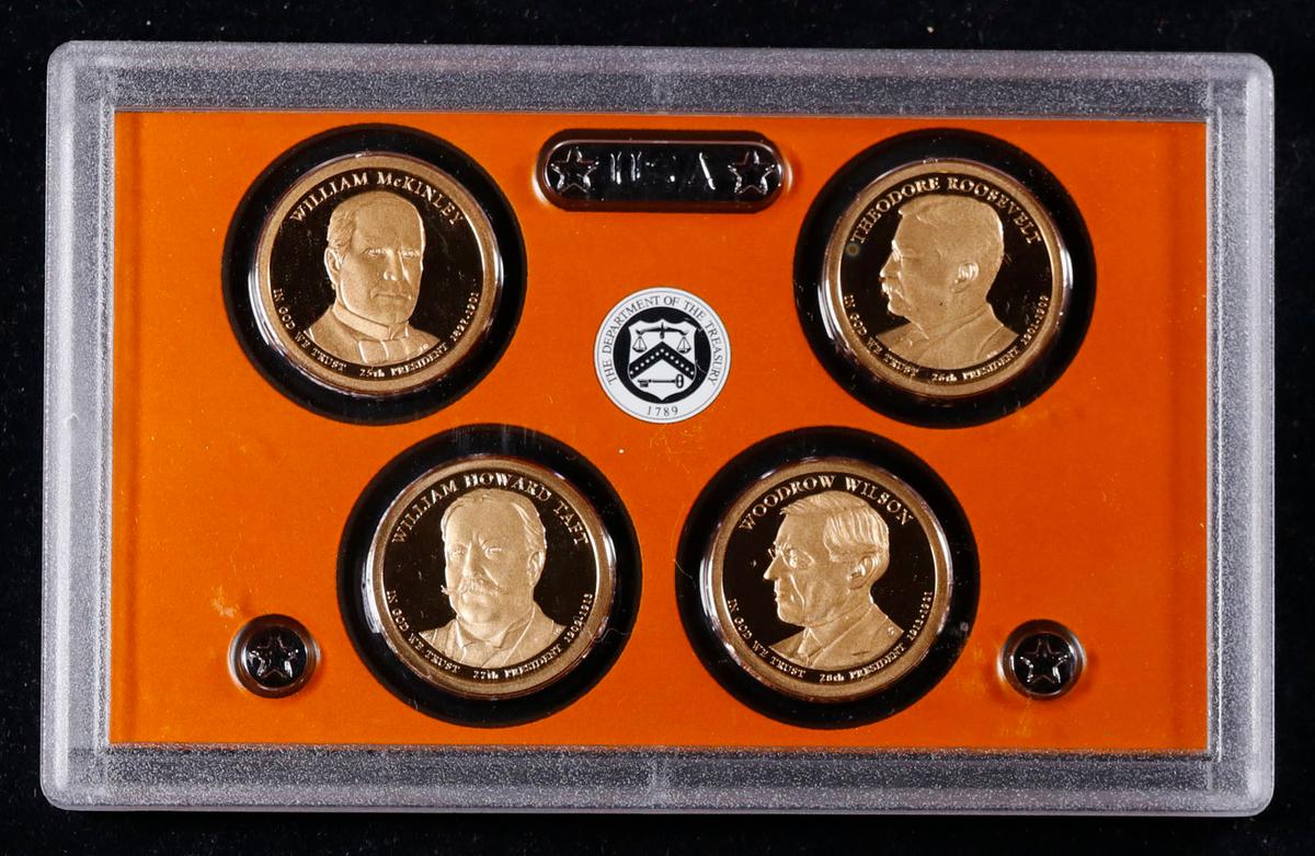 2013 US Mint Presidential $1 Coin Proof Set 4 Coins - No Outer Box