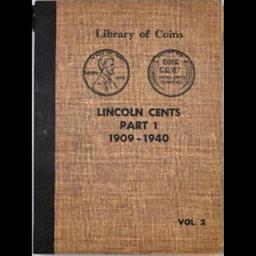 Lot of 2 "Library of Coins" Collectors Books - No Coins - Lincoln Cents 1909-1941+