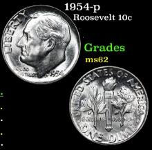 1954-p Roosevelt Dime 10c Grades Select Unc