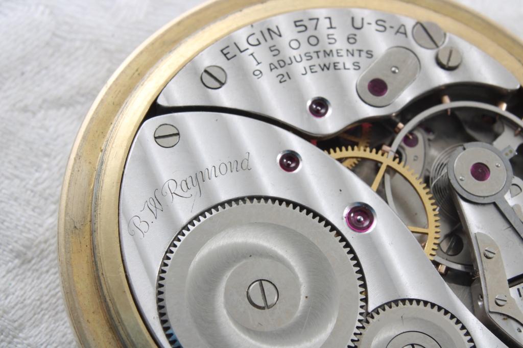 B.W. Raymond Elgin 21 Jewel 10k GF Pocket Watch