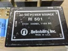 RELIABILITY, Inc. AC-DC Power Source RI 501 / 15V 350MA, 115V AC