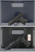 Two Walther Semi-Automatic Pistols with Cases