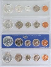 4 U.S. Mint Sets; 1964, 1965, 1966, 1967