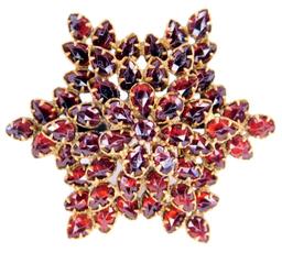 Grouping of Ladies Tourmaline Costume Jewelry Brooches, 2