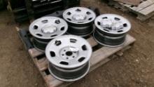 4-16" CHEVY COLORADO STEEL RIMS w / tpms sensors & CHEVY TRAILER HITCH for Colorado,6-120mm. 16 x 7