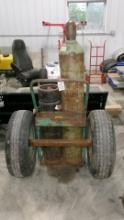 OXYGEN TANK, ACETYLENE TANK,  & CART