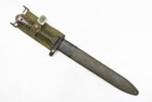 Spanish CETME Model L Bayonet (8.875" Blade) W/ Scabbard