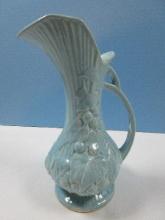 Vintage McCoy Pottery Ewer Pitcher Grape Vine Pattern Blu Glaze Finish 9"