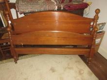 Full Size Maple Early American Style Low 4 Poster Bed Head/Footboards Only