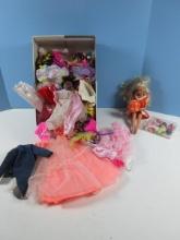 Lot Mattel Barbie Doll w/Clothes & Shoes Marked 1966
