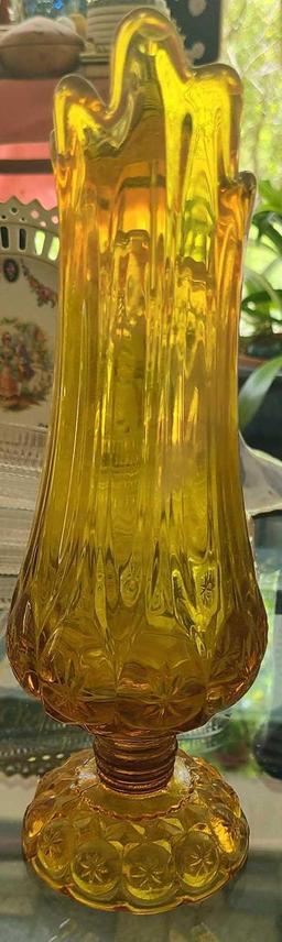 Amber Glass Vase $1 STS