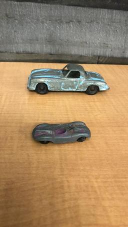 JAPANESE TIN DUMP & TAXI TOYS, STEEL CAR TOYS