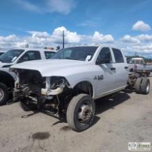 2017 RAM 5500, 4X4, CREW CAB, CHASSIS. UNKNOWN MECHANICAL PROBLEMS, NO MOTOR