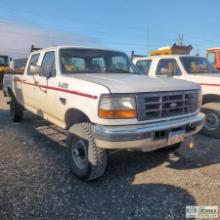 1997 FORD F-350, 7.3L POWERSTROKE, 4X4, CREW CAB, LONG BED. UNKNOWN MECHANICAL PROBLEMS. DOES NOT ST