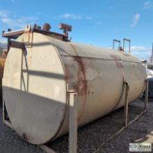 FLUID STORAGE TANK, APPROX 2000 GAL, STEEL CONSTRUCTION