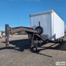 ENCLOSED TRAILER, 2009 HOMEMADE, 32FT, 24FT BOX, RIGHT SIDE MAN DOOR, TANDEM 10,000LB AXLES