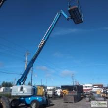 MANLIFT, 2006 GENIE S-45, 45FT MAX LIFT HEIGHT, 36FT MAX REACH, 500LB WORKLOAD, 4X4, 4 CYLINDER PERK