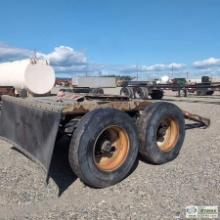 SEMI TRAILER DOLLY, TANDEM AXLE. PARTS MISSING. NO TITLE