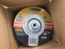 NEW 7IN. IRON CITY METAL GRIND ROCK W/ HUB ( 10 PER CASE ) NEW SUPPORT EQUIPMENT