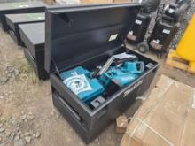 NEW 48IN. FRONTIER JOB BOX W/ 25 PC MAKITA POWER TOOL SET NEW SUPPORT EQUIPMENT