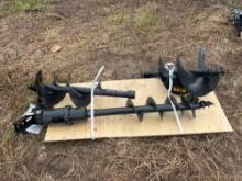 NEW MIVA (3) 8IN. AUGER EXCAVATOR ATTACHMENT with 12/16in. Rod. ...