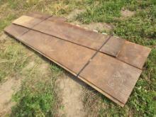 PALLET OF PLATE STEEL 3FT. X 8FT. PIECES SUPPORT EQUIPMENT