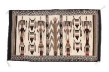 Navajo Yei Be Chai Figural Wool Rug c. 1950s