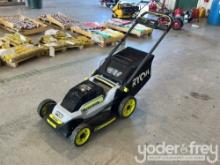 Unused Ryobi 20" Push Lawn Mower c/w Battery and Charger