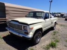 1984 JEEP J SERIES TRUCK, 213,661+ mi,  4 X 4, 4.0 LITRE STRAIGHT 6 GAS ENG