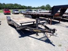 2019 DOOLITTLE TILT TOP EQUIPMENT TRAILER,  22', TANDEM AXLE, SINGLE TIRE,