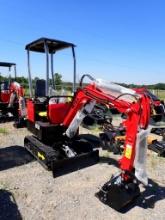 2024 MIVA VA13 Mini-Excavator, OROPS, Rubber Track, Backfill Blade, Gas Eng