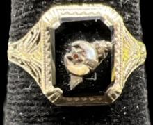 14K White Gold Women’s Shriner’s Ring, Size 5, 1.5 g