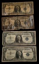 (4) 1957 $1 Silver Certificates