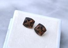 2.75 Carat Matched Pair of Smoky Quartz