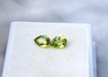 1.44 Carat Matched Pair of Peridots