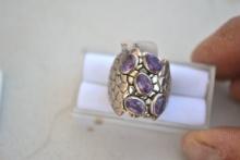 Amethyst Ring in Sterling Silver