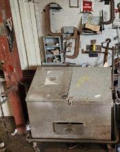 Metal Storage W/ Contents Inside, Metal Sink, Metal Tools, Spray Paint