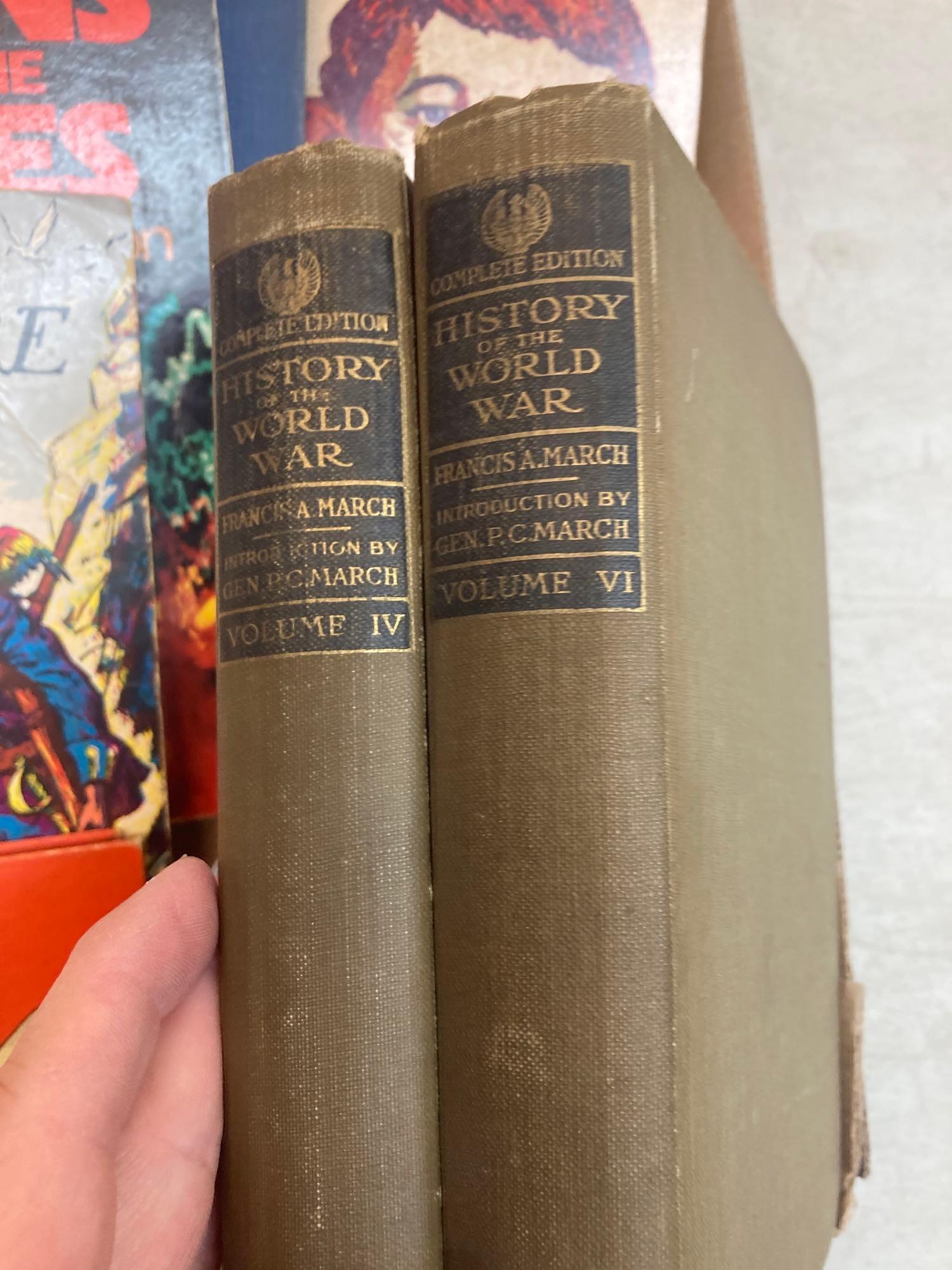 Vintage books, atlas, How and why book