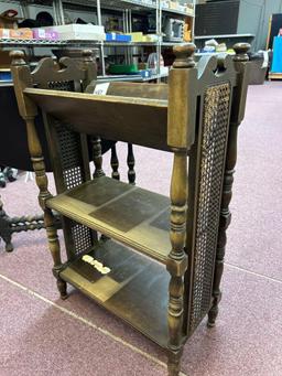 antique book shelf, Petitte drop side occasional table