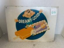 Metal dreamsicle sign