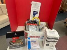 regulator hose, towel ring, toilet flush valve , vent, sockets, flashlight and more