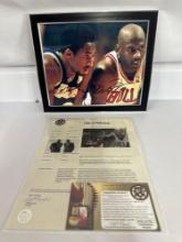 M Jordan / Kobe Bryant Signed Photo Framed Forensics