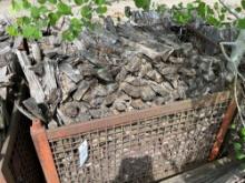 Large Lot of Firewood Kindling, Metal Caged Container Not Included
