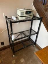 Bose Wave stereo with three tier wire cart