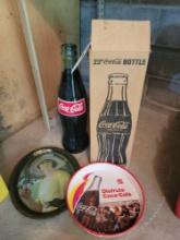 23 inch Coca-Cola bottle and trays