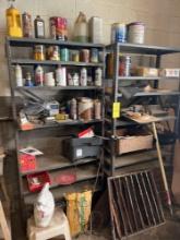 Metal Shelving Units, Paints and Sprays